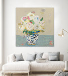 Kristens Peonies Neutral by Kellie Day on GIANT ART - florals aqua