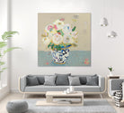 Kristens Peonies Neutral by Kellie Day on GIANT ART - florals aqua