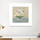 Kristens Peonies Neutral by Kellie Day on GIANT ART - florals aqua