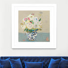 Kristens Peonies Neutral by Kellie Day on GIANT ART - florals aqua