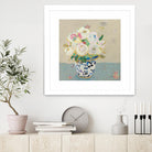 Kristens Peonies Neutral by Kellie Day on GIANT ART - florals aqua