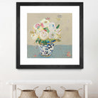 Kristens Peonies Neutral by Kellie Day on GIANT ART - florals aqua