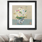 Kristens Peonies Neutral by Kellie Day on GIANT ART - florals aqua