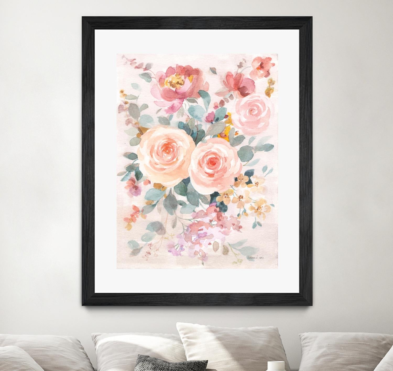 September Blooming II by Danhui Nai on GIANT ART - orange flowers peonies