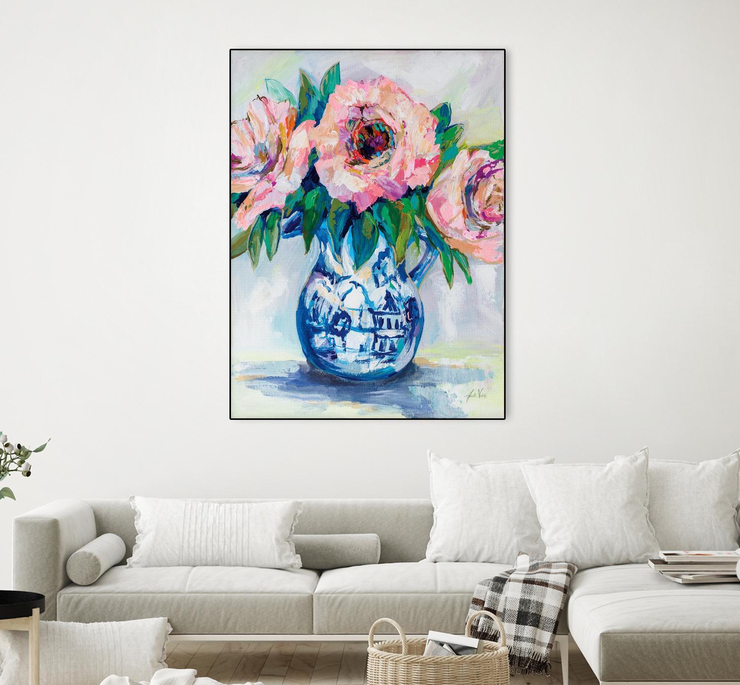 Sophisticated by Jeanette Vertentes on GIANT ART - florals aqua