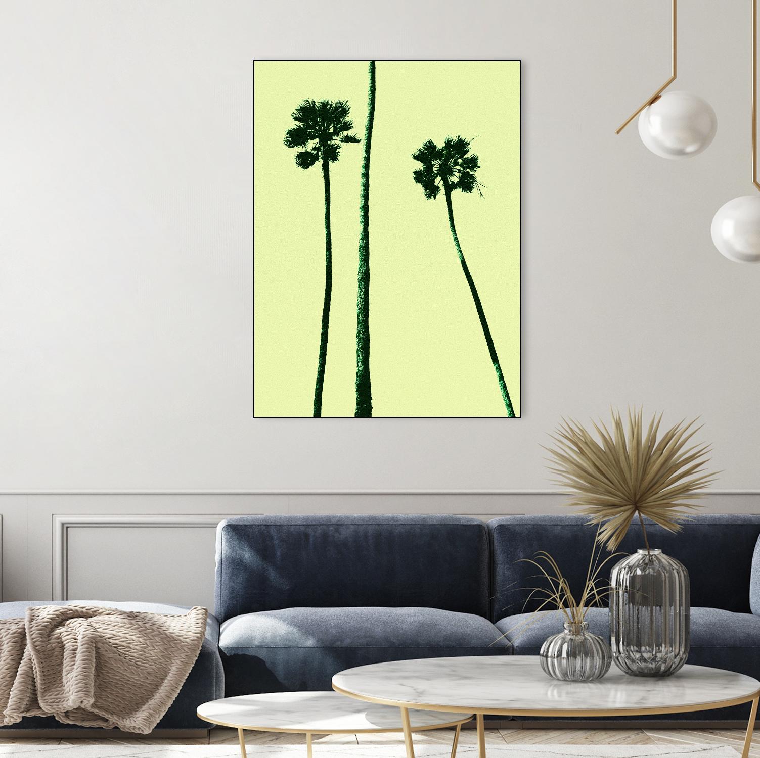 Palm Trees 2000 (Cyan) by Erik Asla on GIANT ART - multicolor photography; contemporary