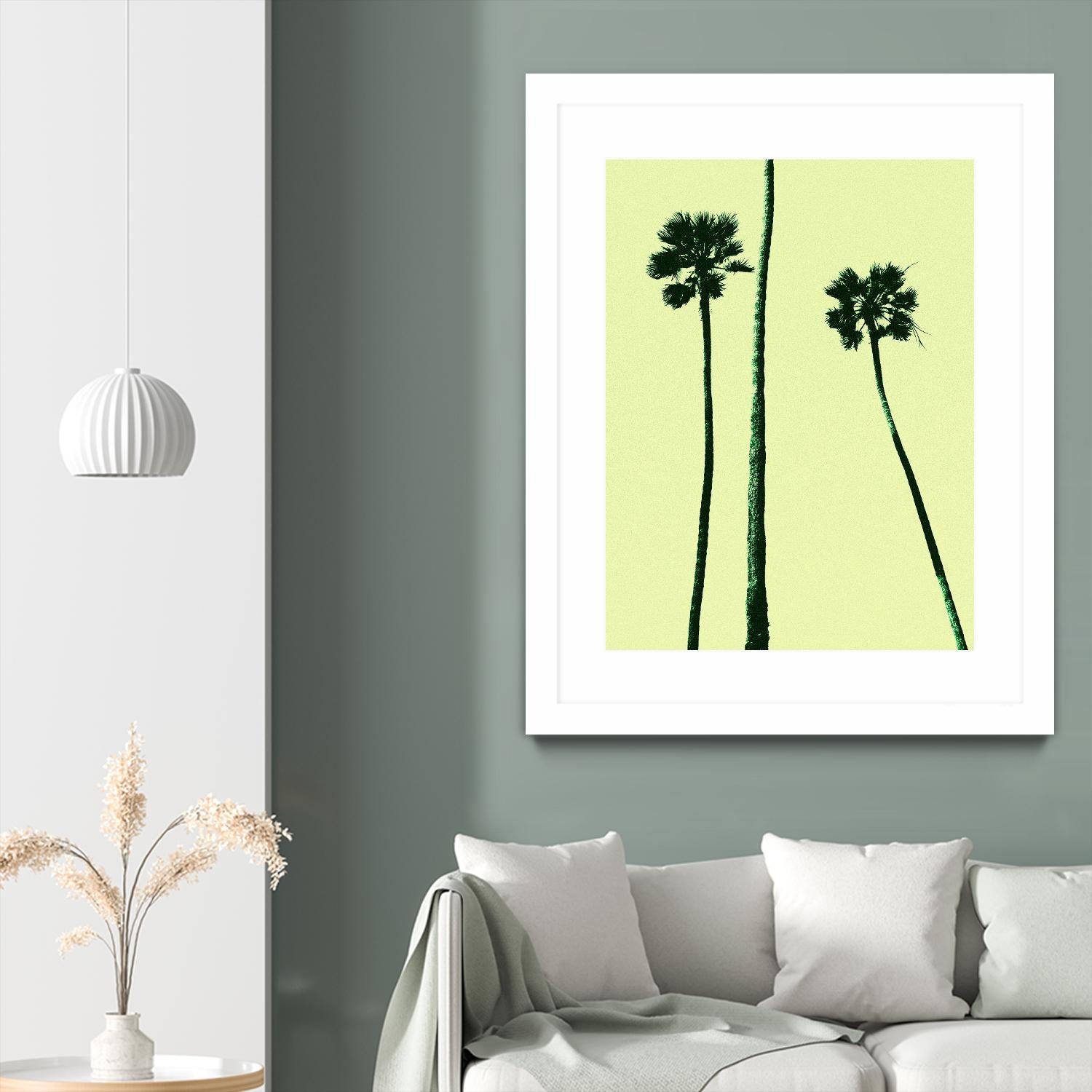 Palm Trees 2000 (Cyan) by Erik Asla on GIANT ART - multicolor photography; contemporary