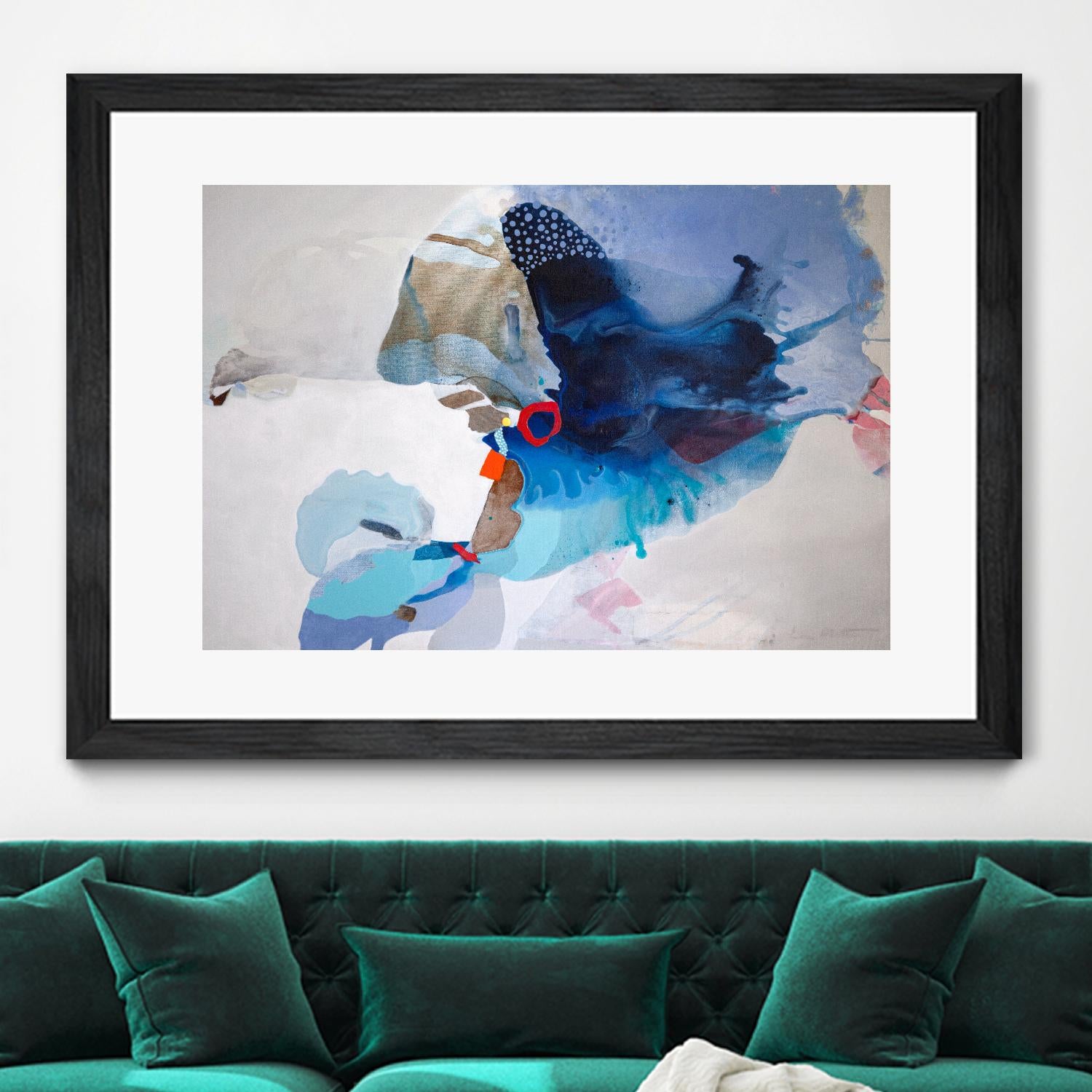 Ocean Tides by Lina Alattar on GIANT ART - multicolor abstracts, contemporary