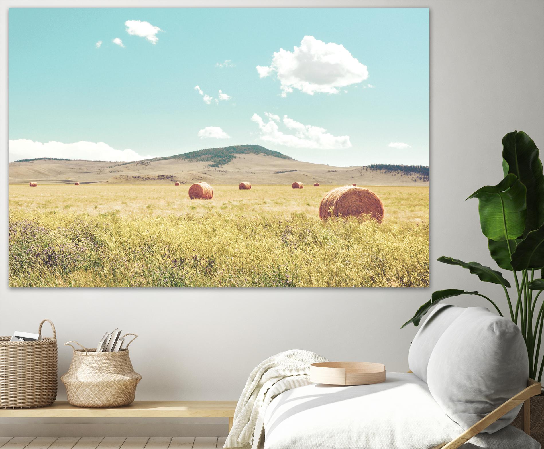 A Day in the Fields by Annie Bailey Art on GIANT ART - blue,green landscapes, photography, clouds, farms, hills