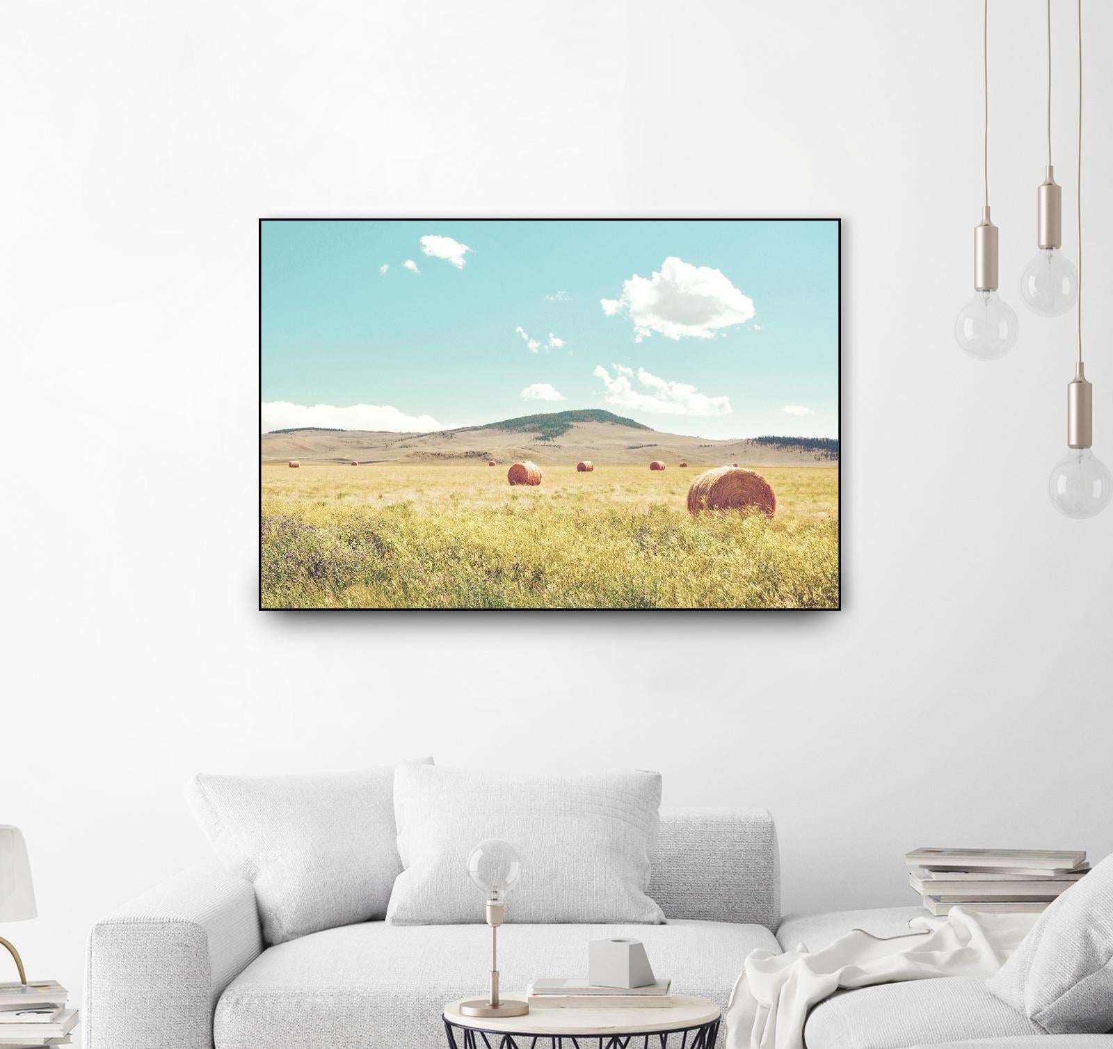 A Day in the Fields by Annie Bailey Art on GIANT ART - blue,green landscapes, photography, clouds, farms, hills