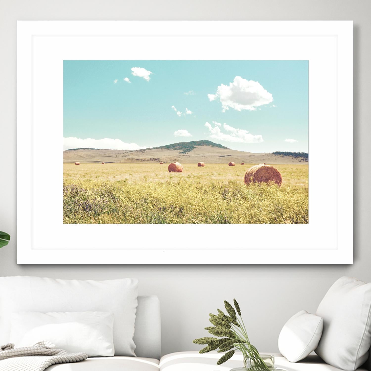 A Day in the Fields by Annie Bailey Art on GIANT ART - blue,green landscapes, photography, clouds, farms, hills