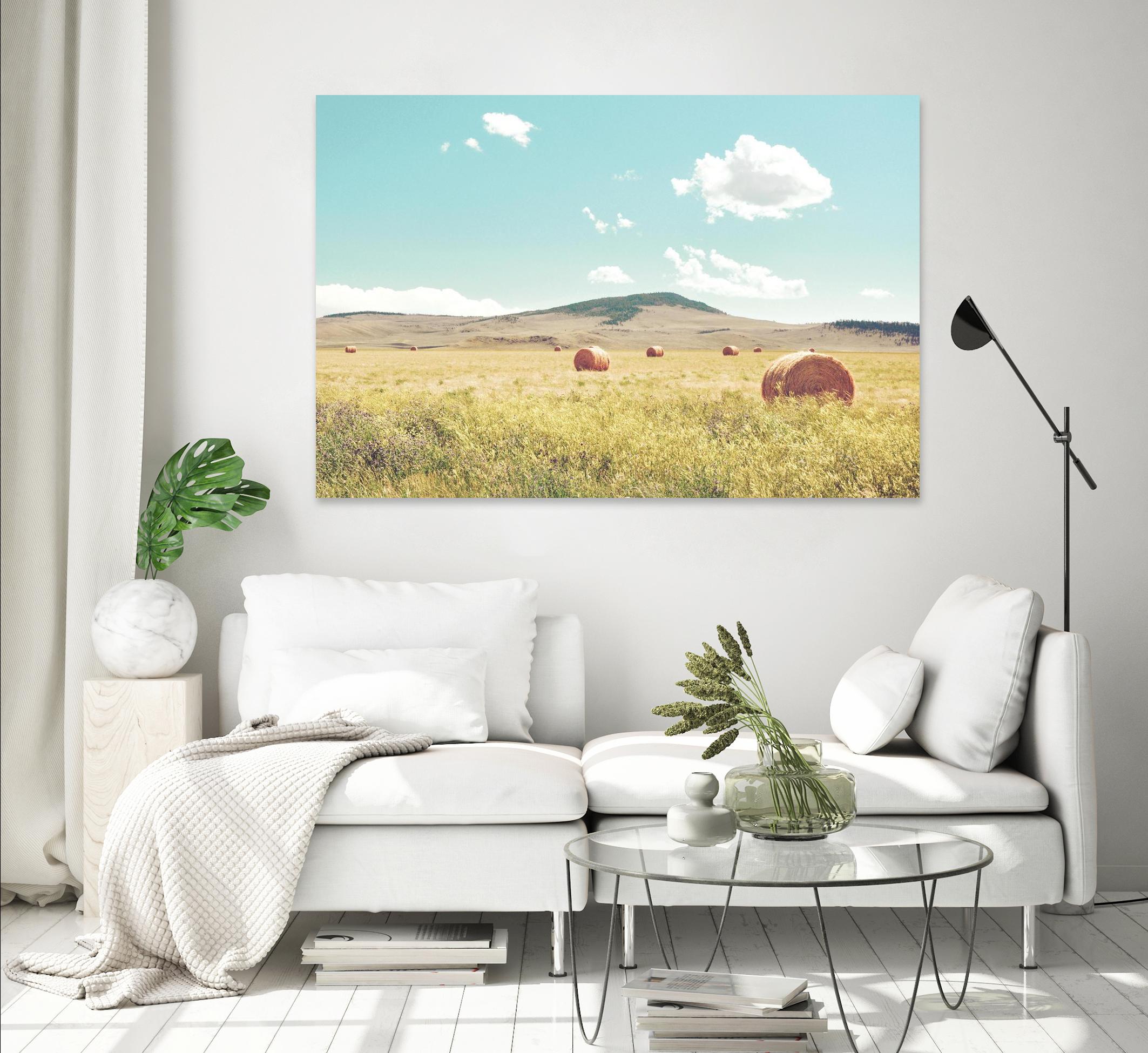 A Day in the Fields by Annie Bailey Art on GIANT ART - blue,green landscapes, photography, clouds, farms, hills