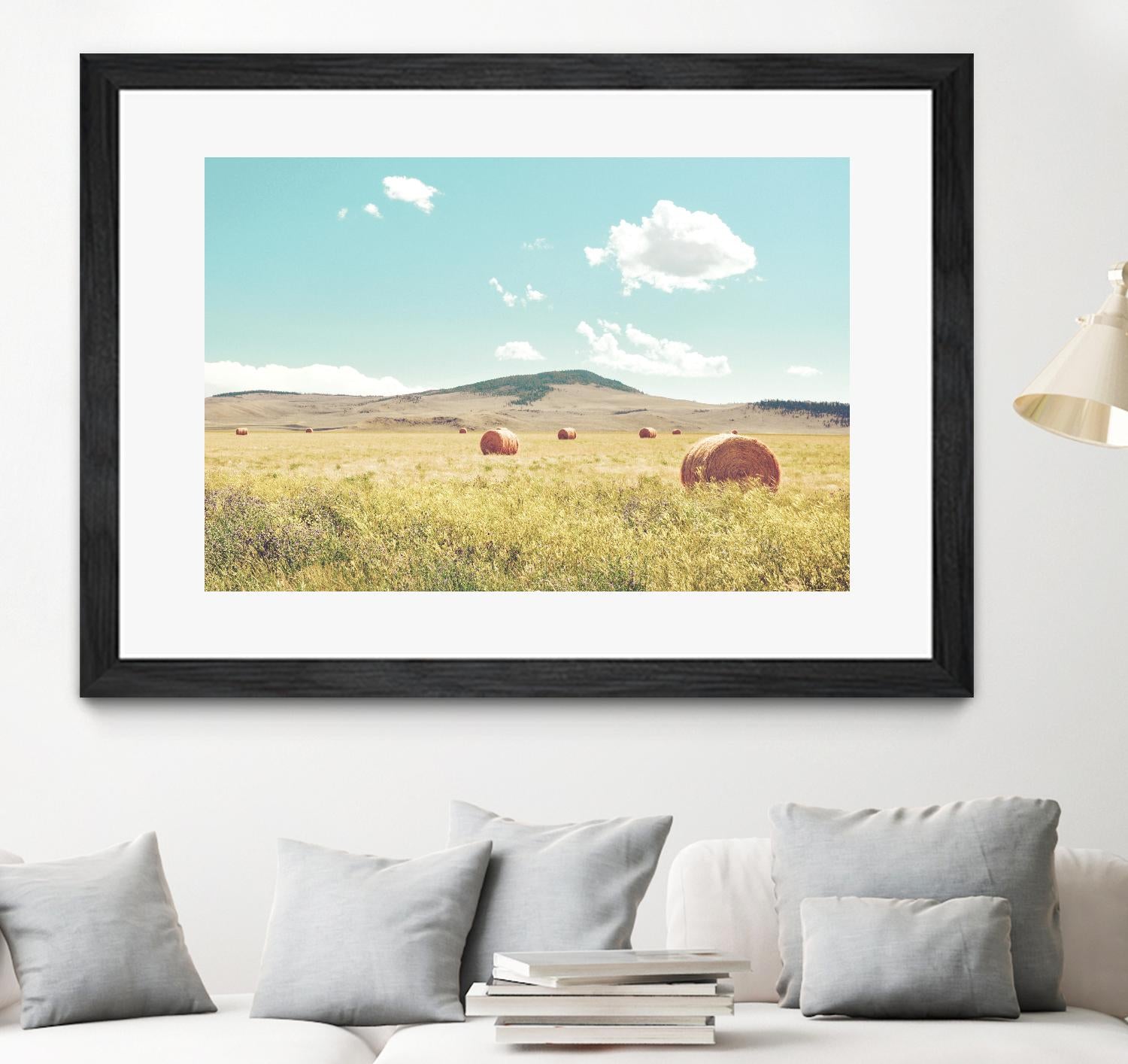 A Day in the Fields by Annie Bailey Art on GIANT ART - blue,green landscapes, photography, clouds, farms, hills