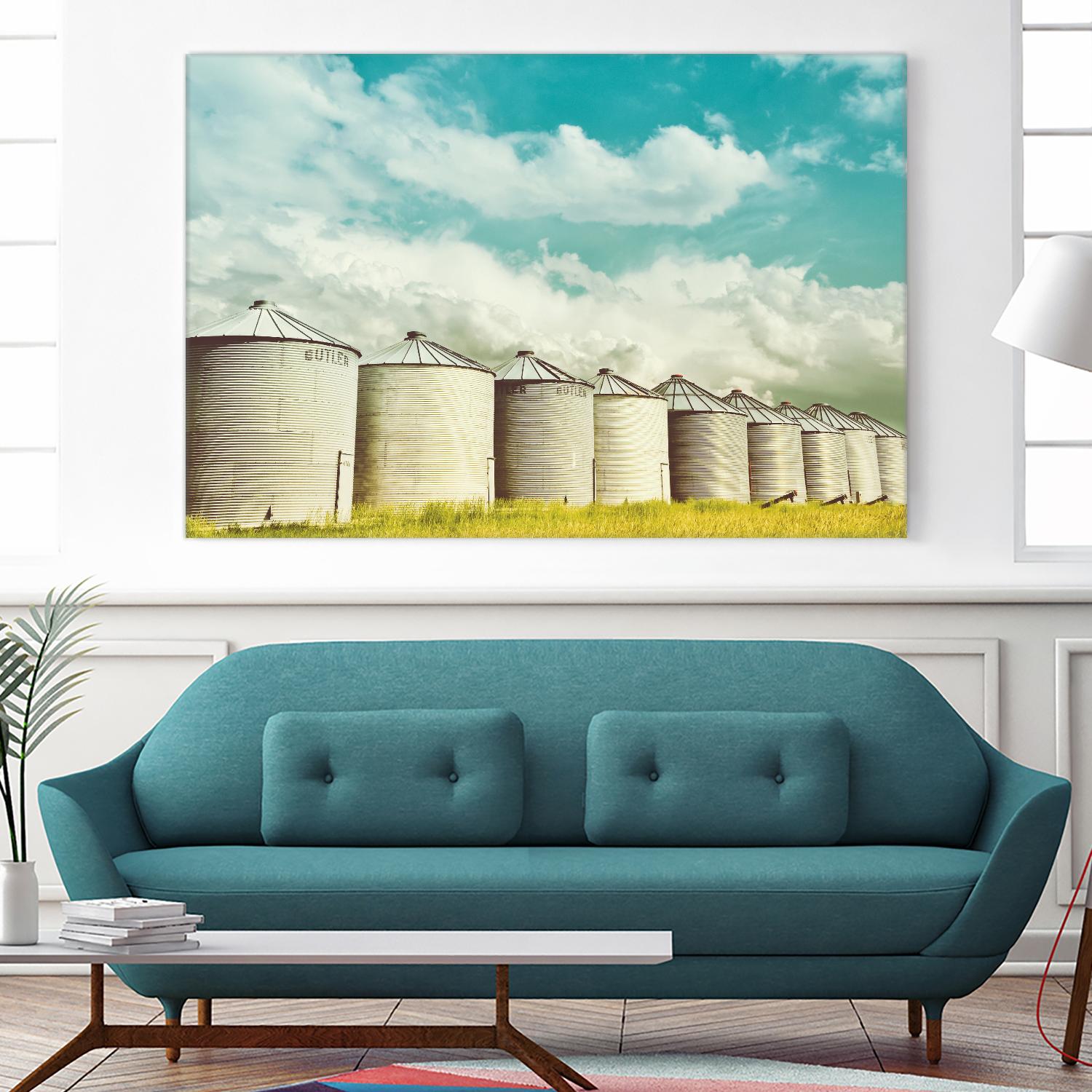 All in a Row by Annie Bailey Art on GIANT ART - white,blue landscapes, photography, farms