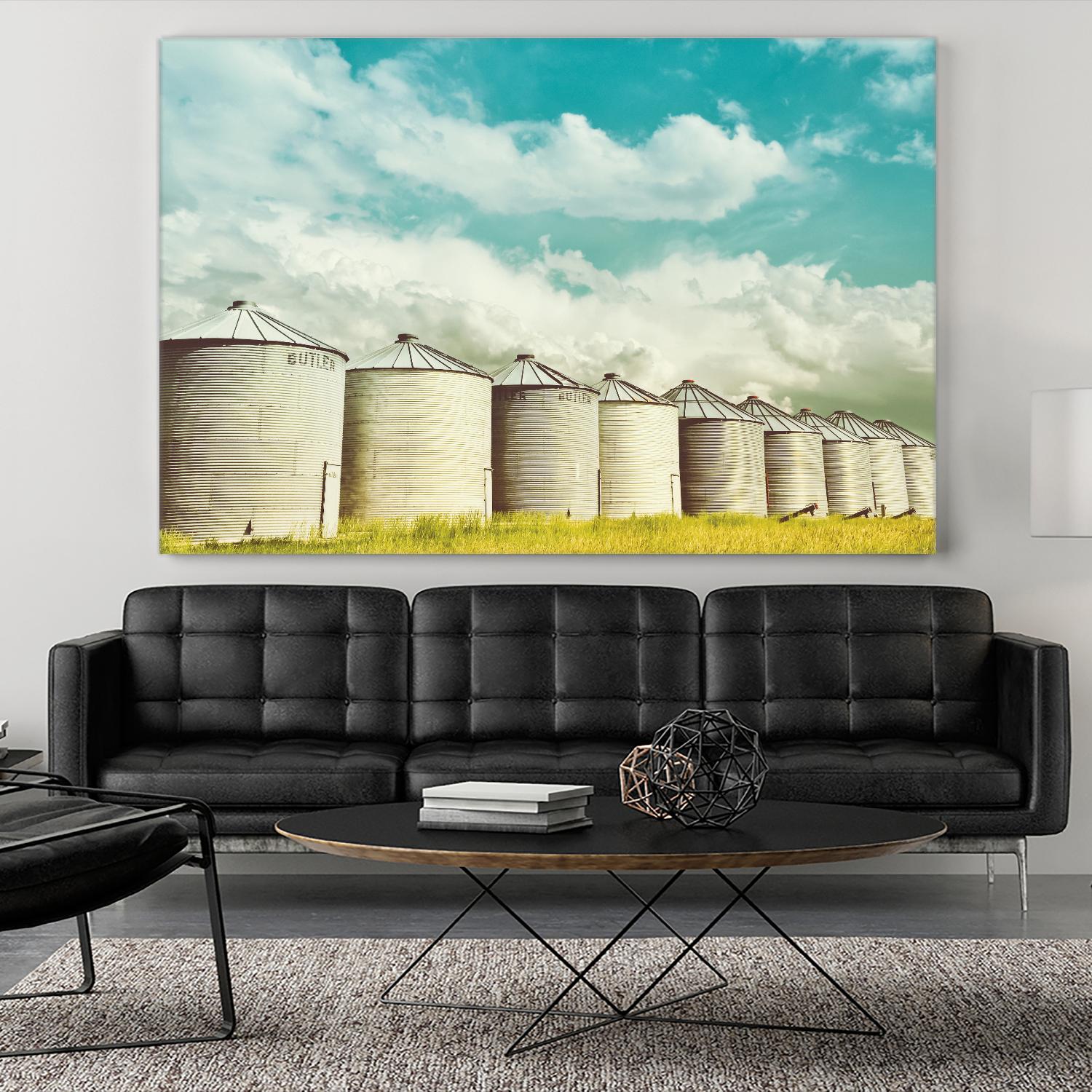 All in a Row by Annie Bailey Art on GIANT ART - white,blue landscapes, photography, farms