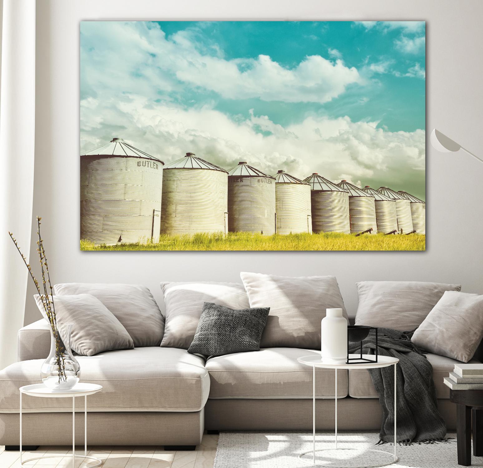 All in a Row by Annie Bailey Art on GIANT ART - white,blue landscapes, photography, farms