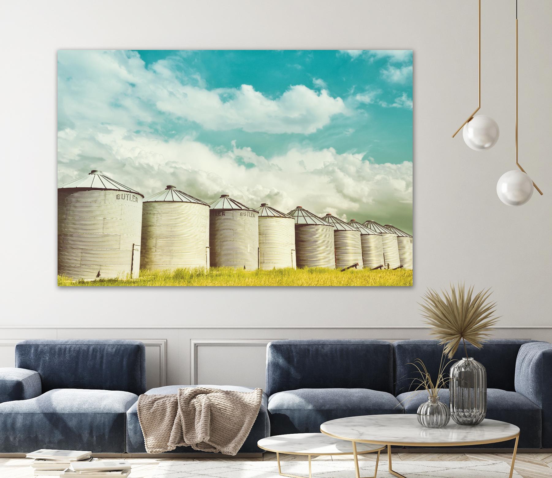All in a Row by Annie Bailey Art on GIANT ART - white,blue landscapes, photography, farms