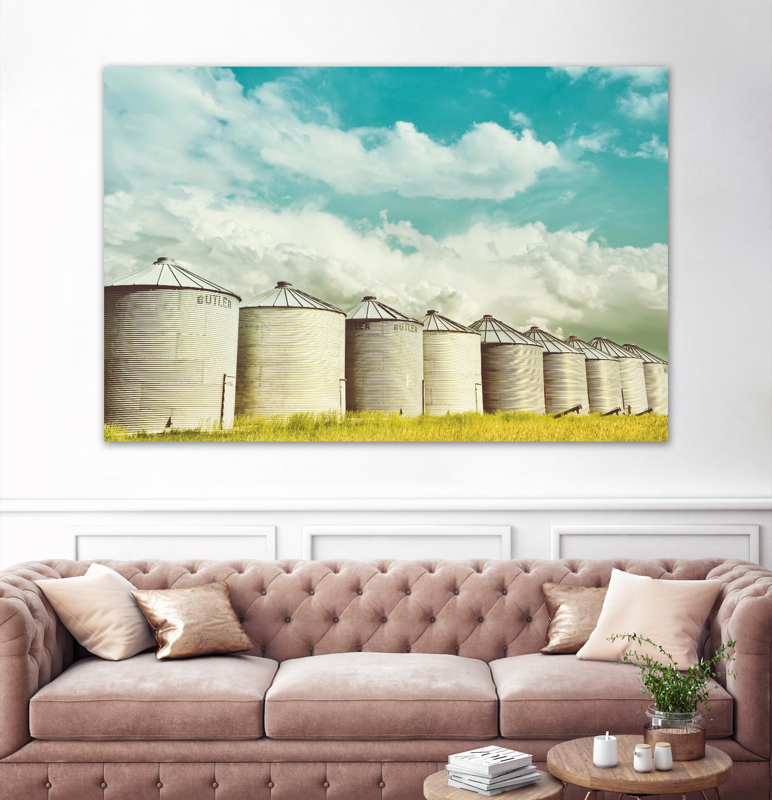 All in a Row by Annie Bailey Art on GIANT ART - white,blue landscapes, photography, farms