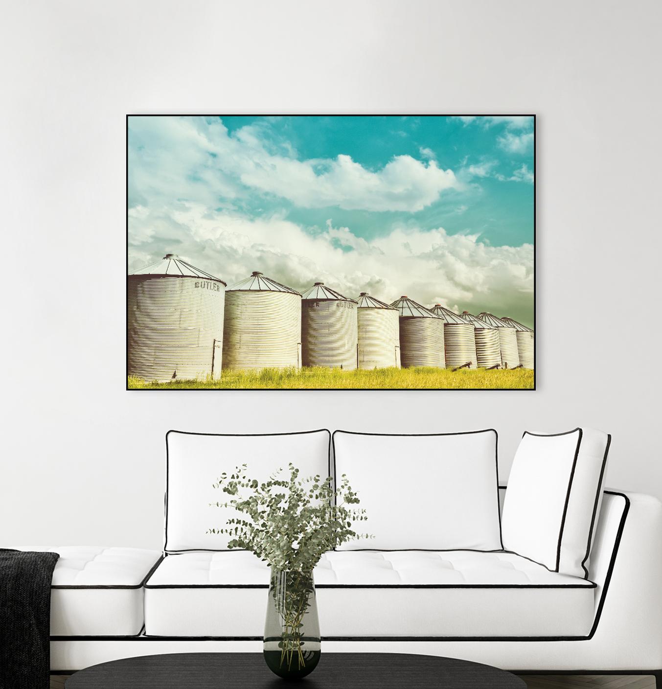 All in a Row by Annie Bailey Art on GIANT ART - white,blue landscapes, photography, farms