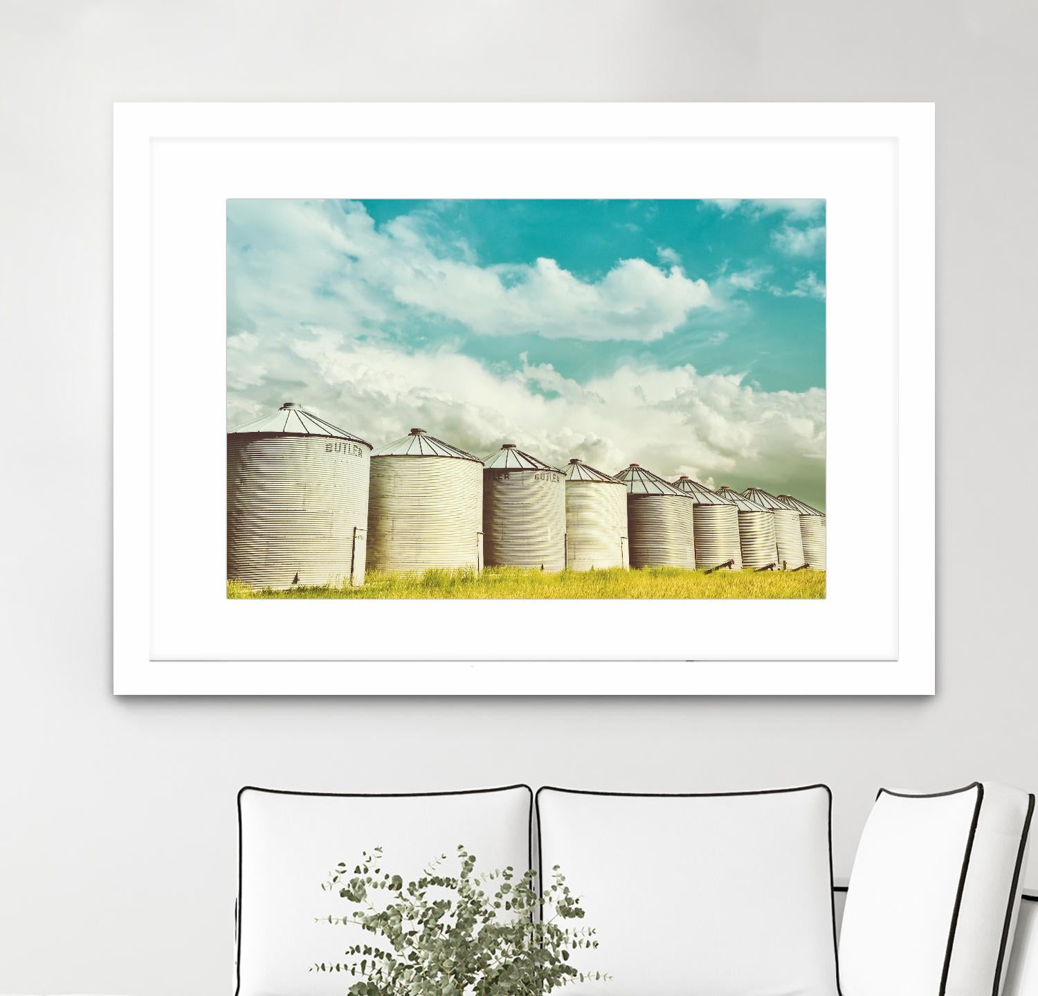 All in a Row by Annie Bailey Art on GIANT ART - white,blue landscapes, photography, farms