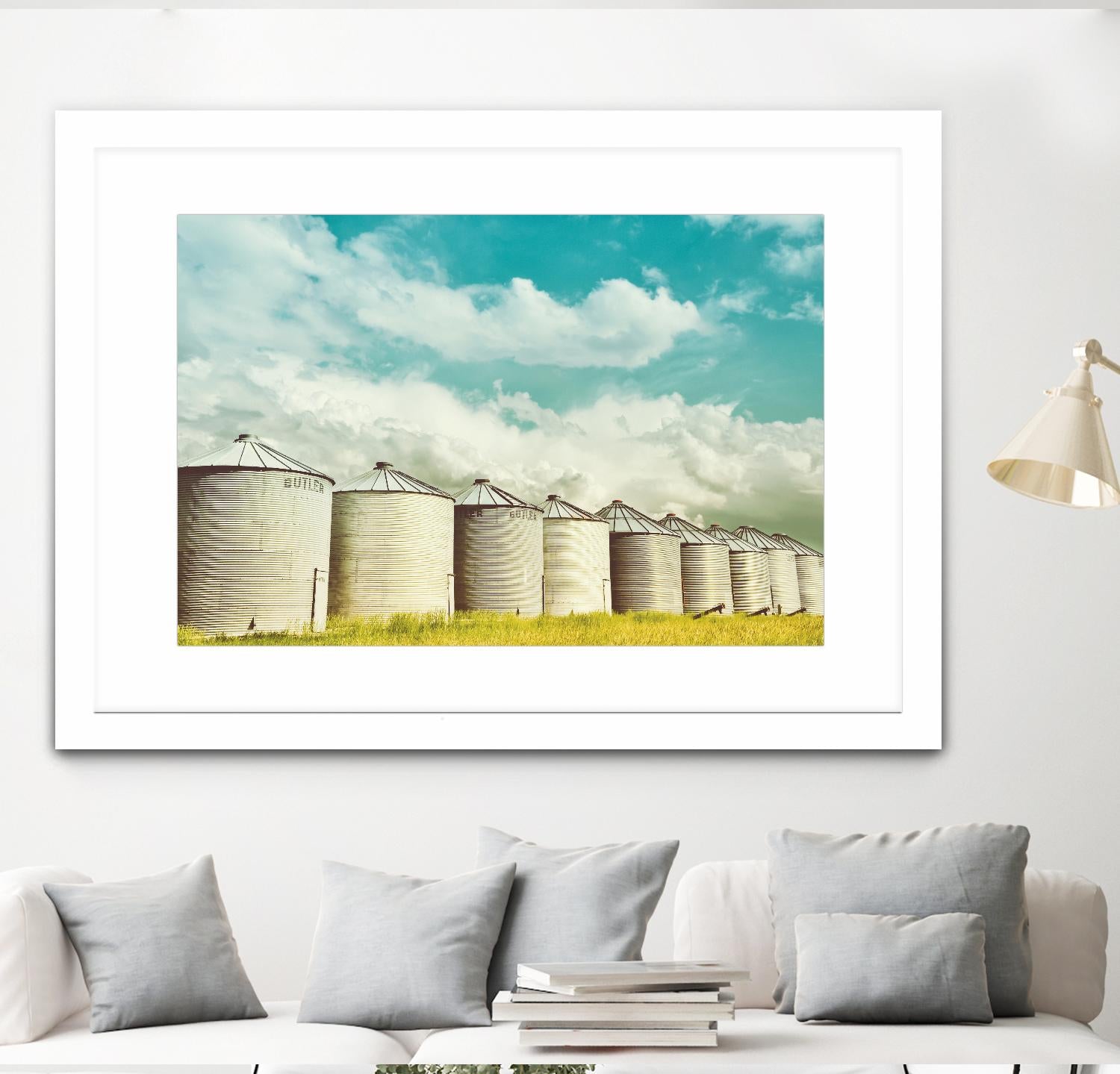 All in a Row by Annie Bailey Art on GIANT ART - white,blue landscapes, photography, farms