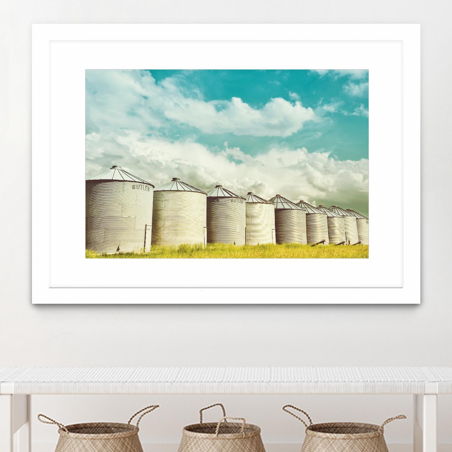 All in a Row by Annie Bailey Art on GIANT ART - white,blue landscapes, photography, farms