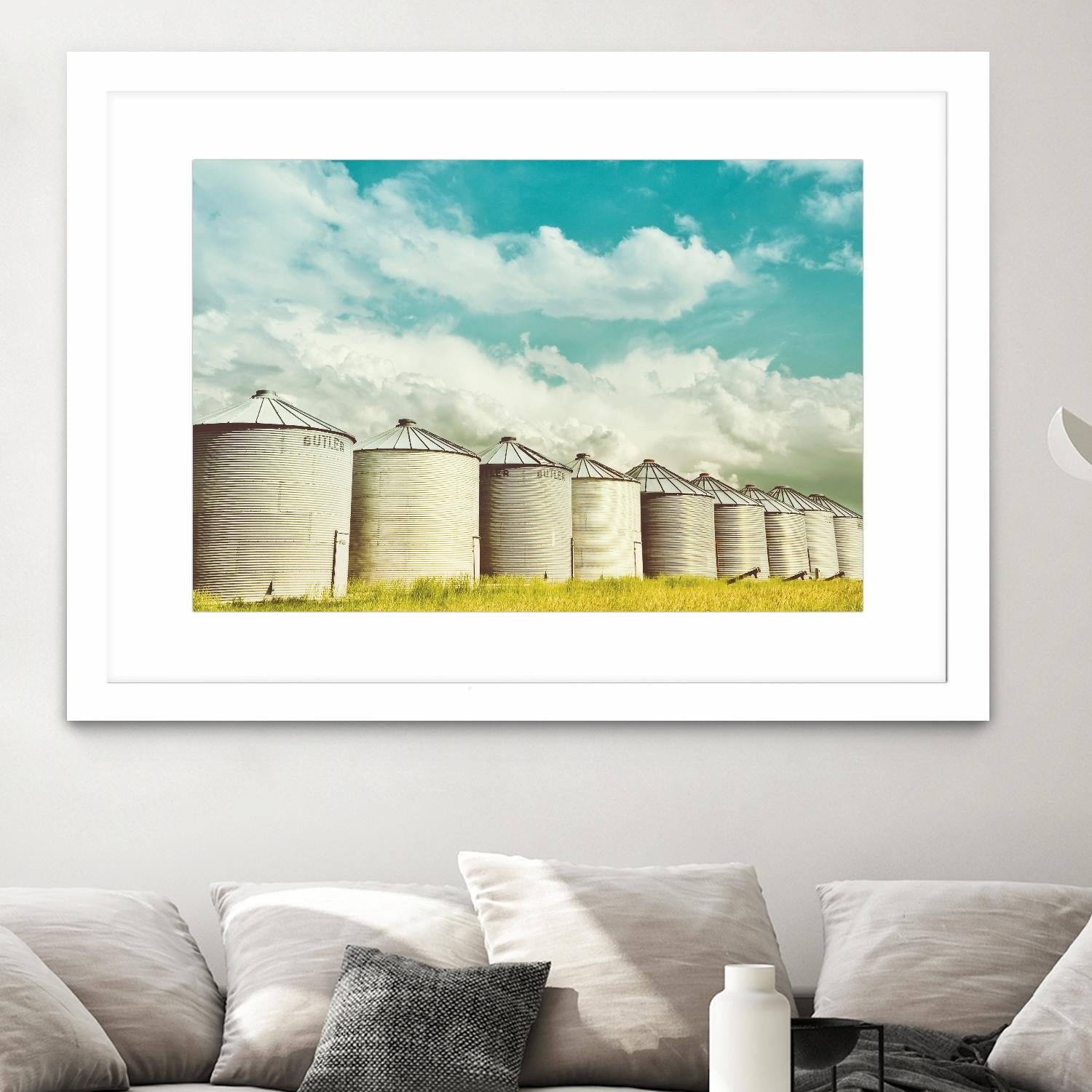 All in a Row by Annie Bailey Art on GIANT ART - white,blue landscapes, photography, farms