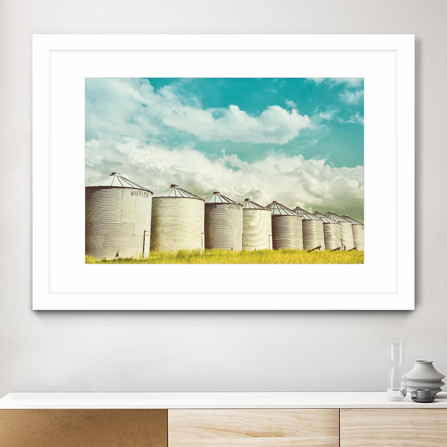 All in a Row by Annie Bailey Art on GIANT ART - white,blue landscapes, photography, farms