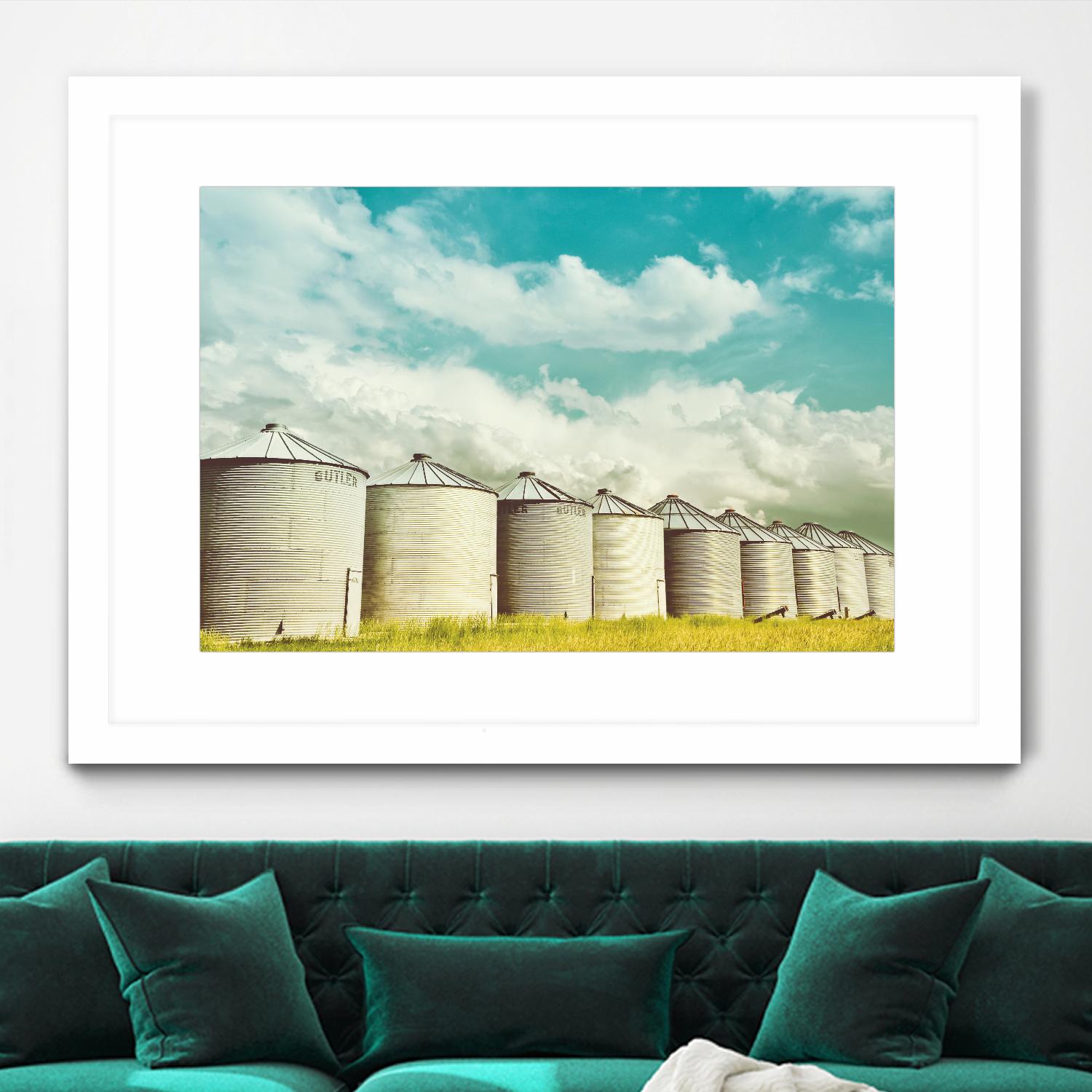 All in a Row by Annie Bailey Art on GIANT ART - white,blue landscapes, photography, farms