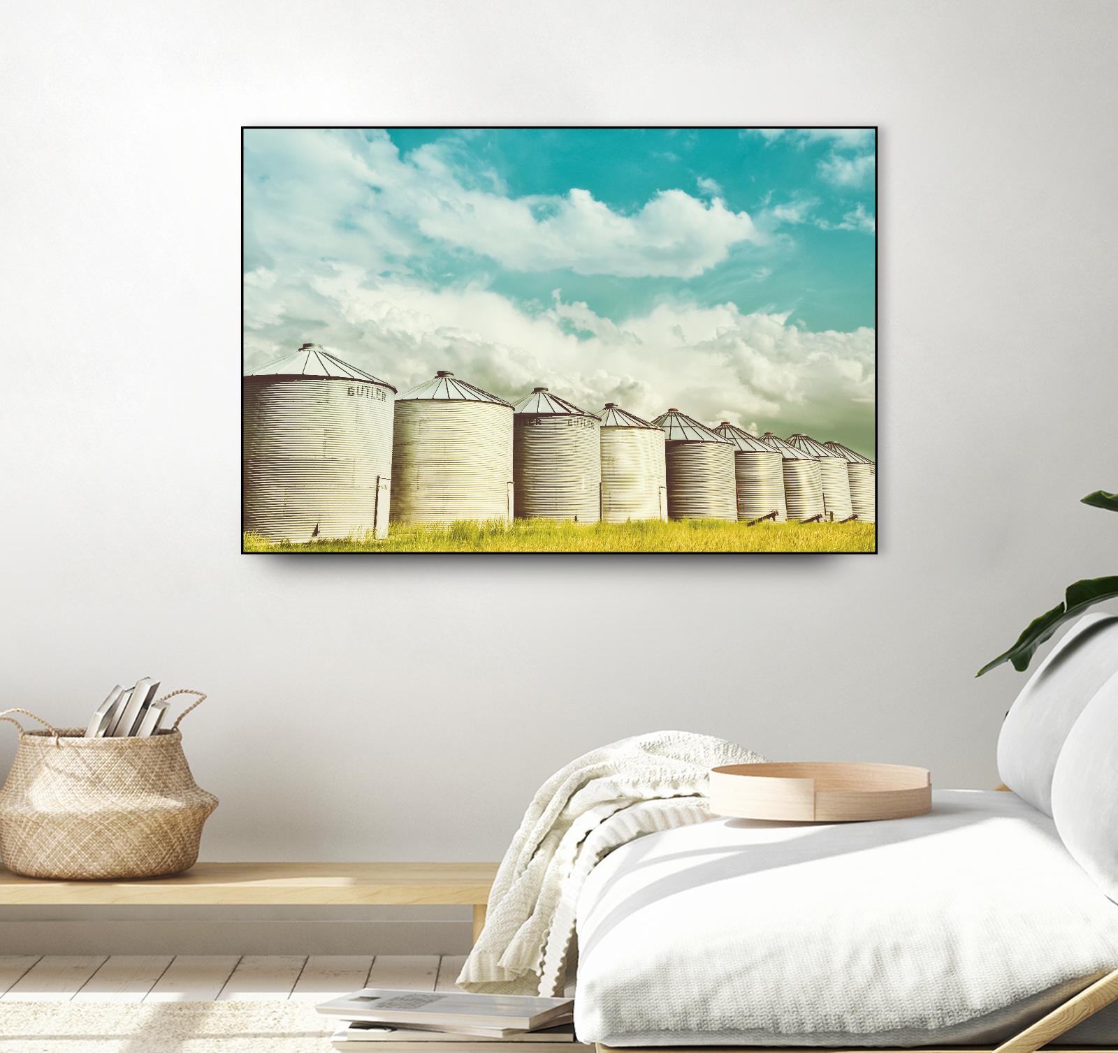 All in a Row by Annie Bailey Art on GIANT ART - white,blue landscapes, photography, farms