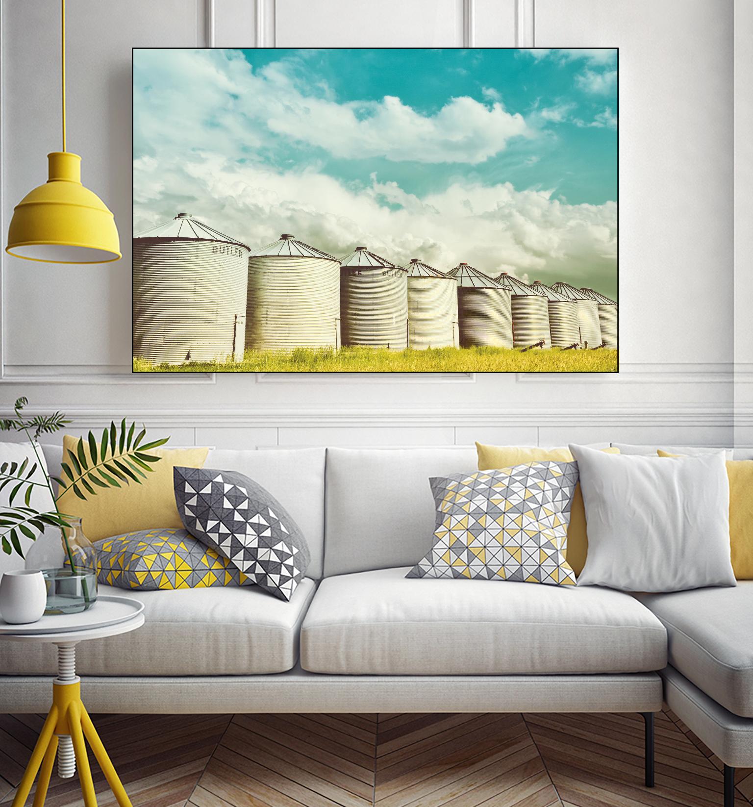 All in a Row by Annie Bailey Art on GIANT ART - white,blue landscapes, photography, farms
