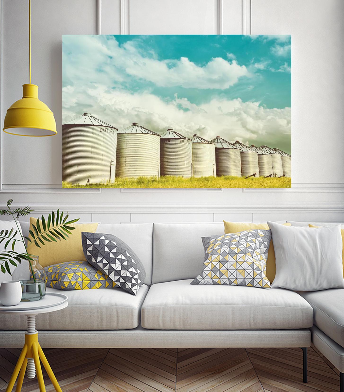 All in a Row by Annie Bailey Art on GIANT ART - white,blue landscapes, photography, farms