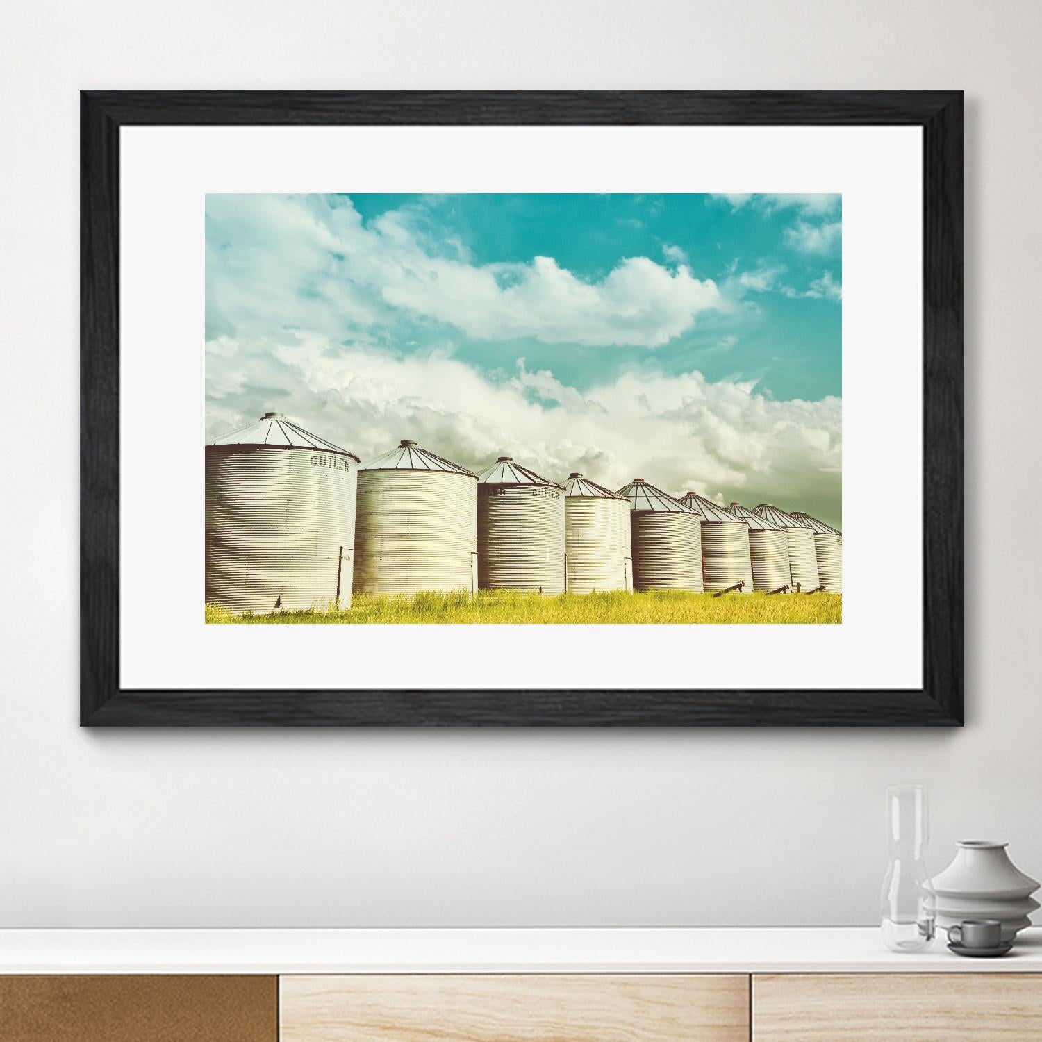 All in a Row by Annie Bailey Art on GIANT ART - white,blue landscapes, photography, farms