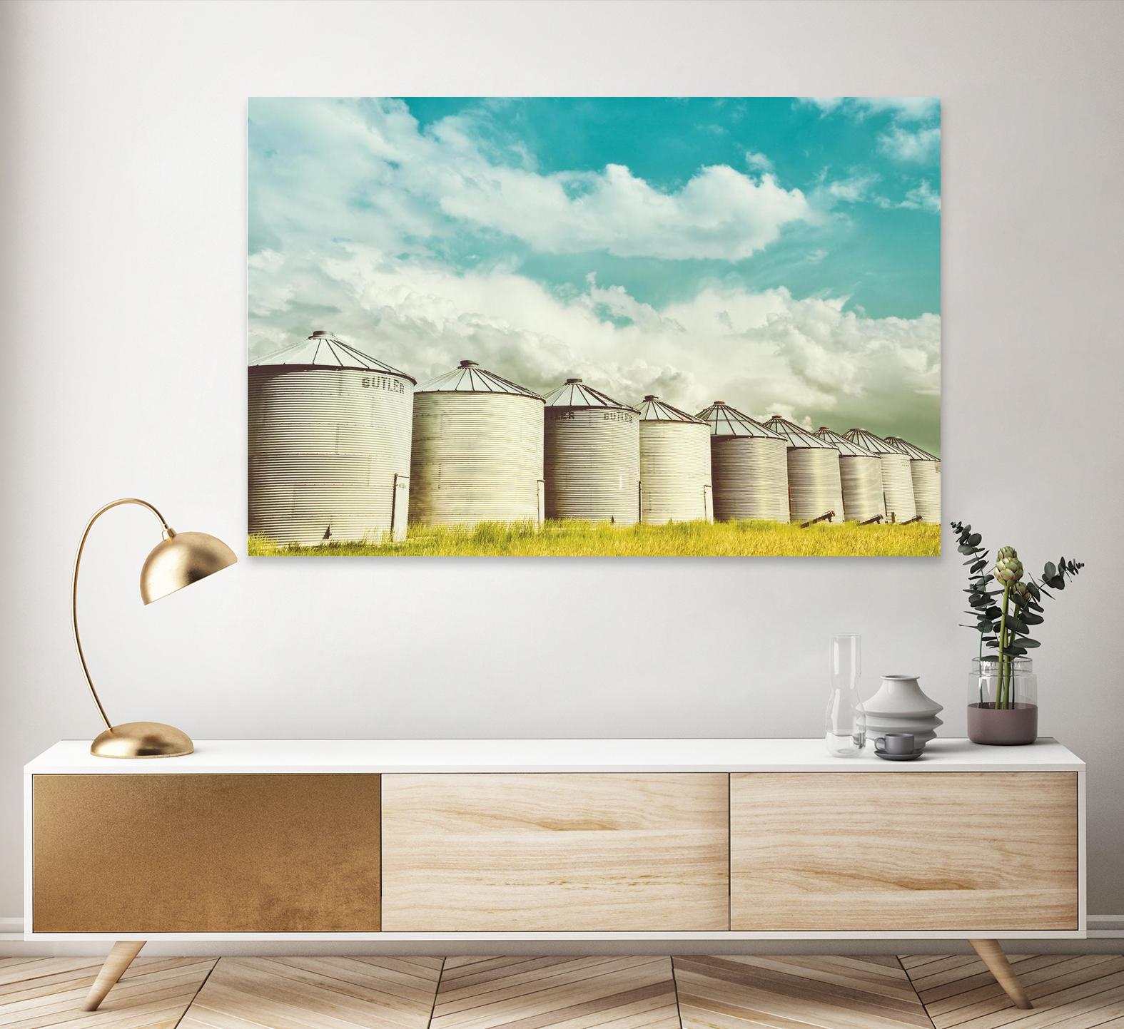 All in a Row by Annie Bailey Art on GIANT ART - white,blue landscapes, photography, farms