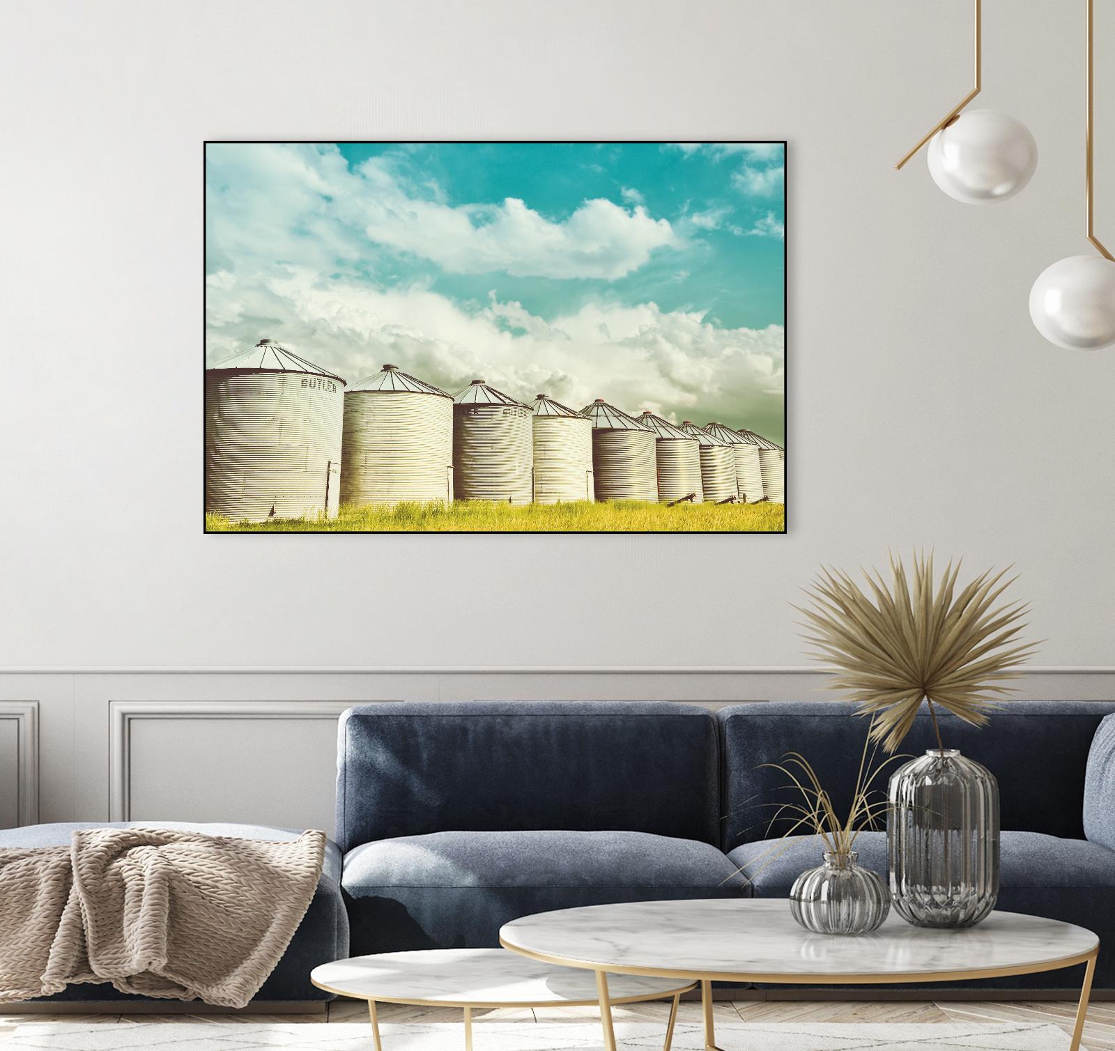 All in a Row by Annie Bailey Art on GIANT ART - white,blue landscapes, photography, farms