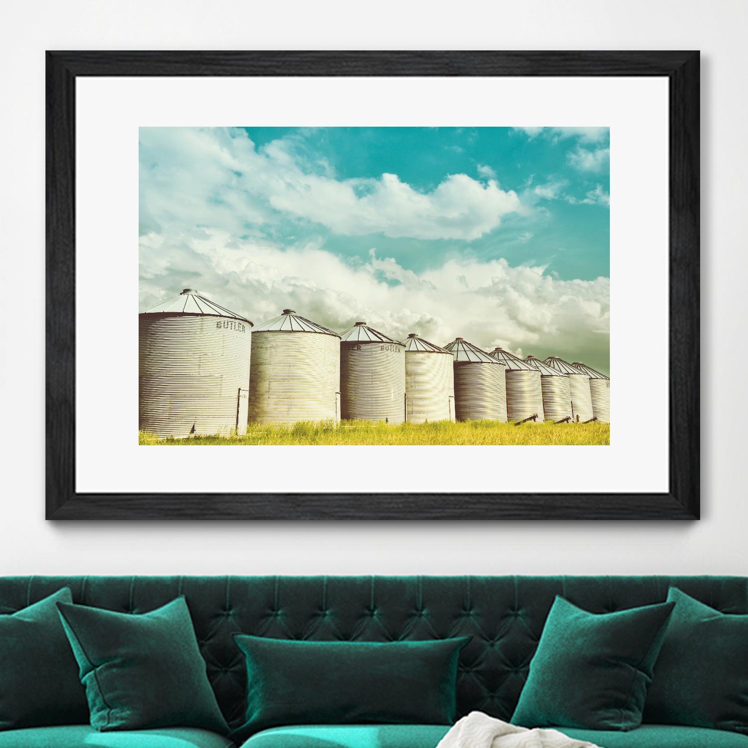 All in a Row by Annie Bailey Art on GIANT ART - white,blue landscapes, photography, farms