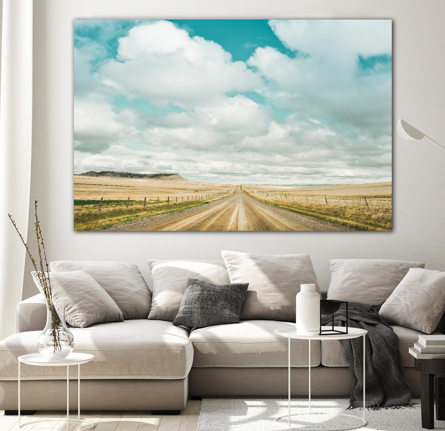 Dirt Road Travels by Annie Bailey Art on GIANT ART - white,blue landscapes, photography
