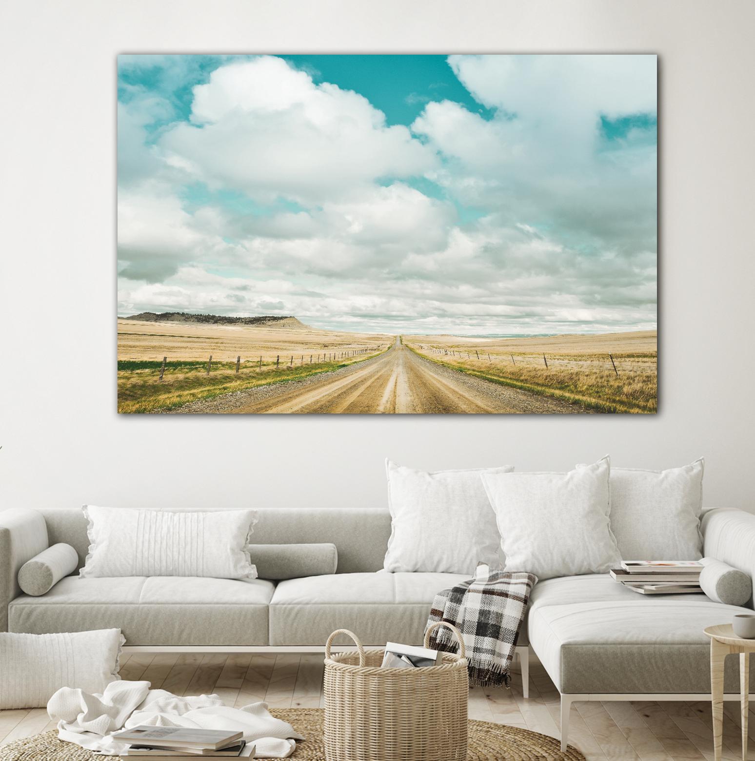 Dirt Road Travels by Annie Bailey Art on GIANT ART - white,blue landscapes, photography
