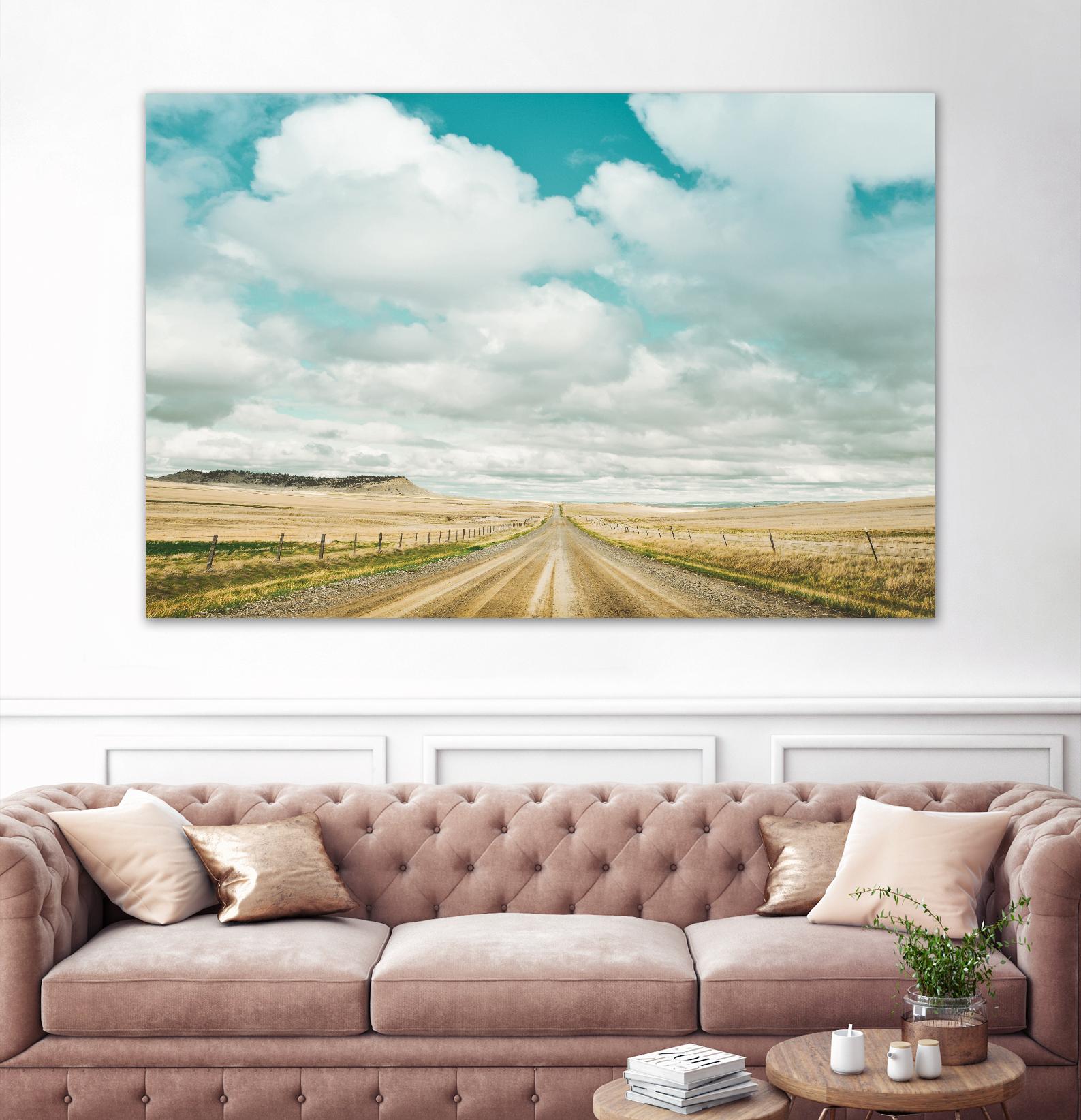 Dirt Road Travels by Annie Bailey Art on GIANT ART - white,blue landscapes, photography