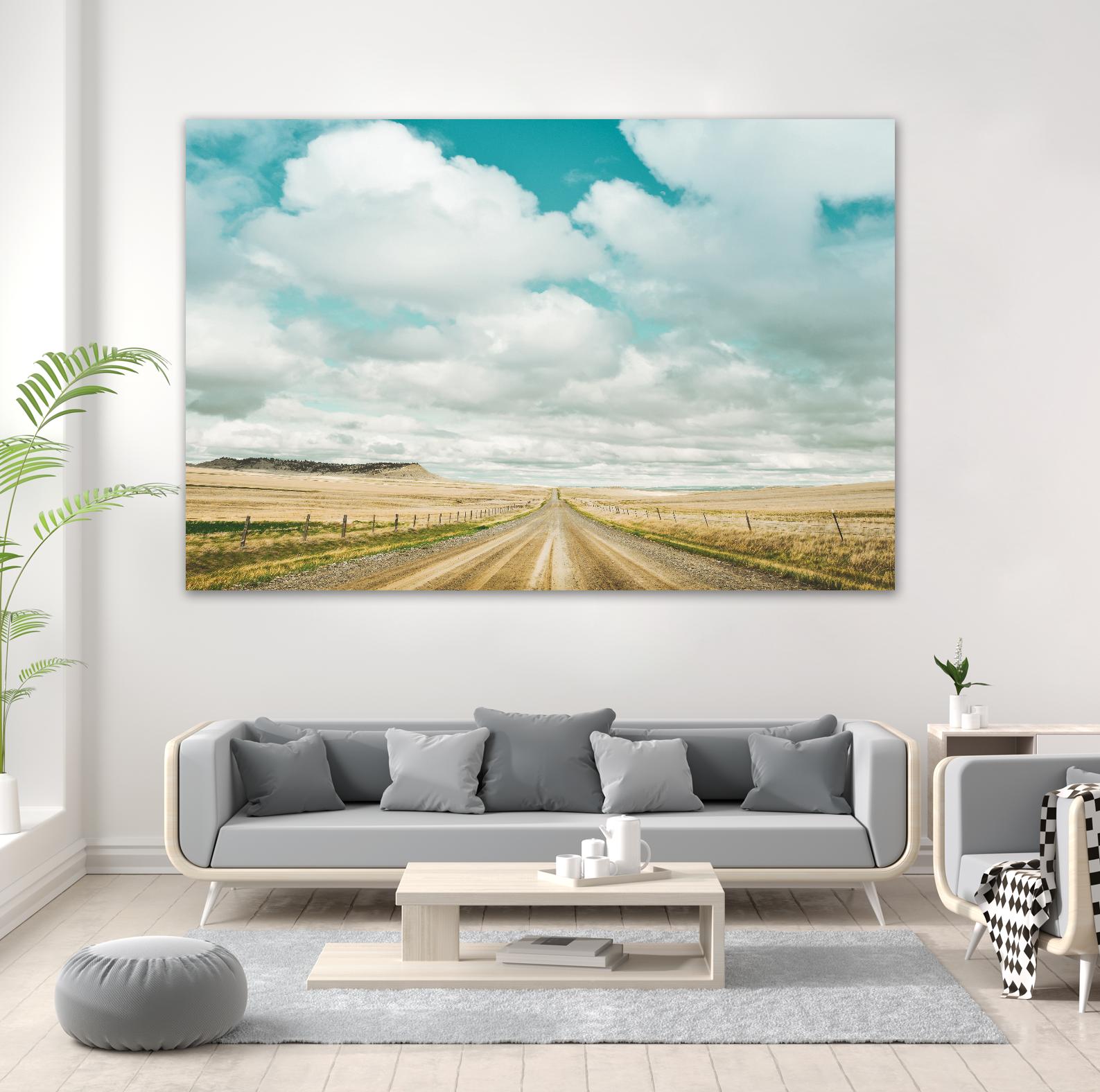 Dirt Road Travels by Annie Bailey Art on GIANT ART - white,blue landscapes, photography
