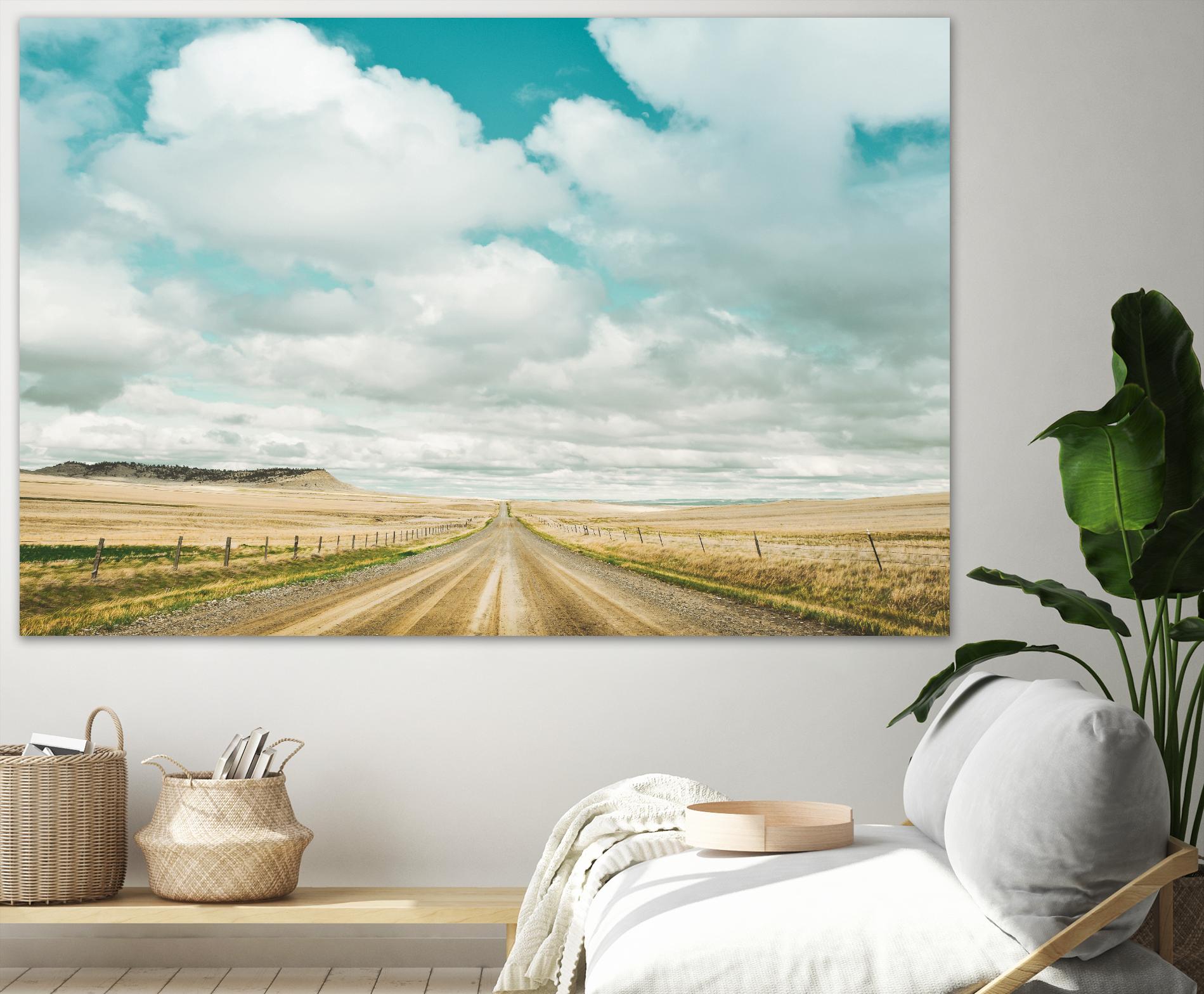 Dirt Road Travels by Annie Bailey Art on GIANT ART - white,blue landscapes, photography