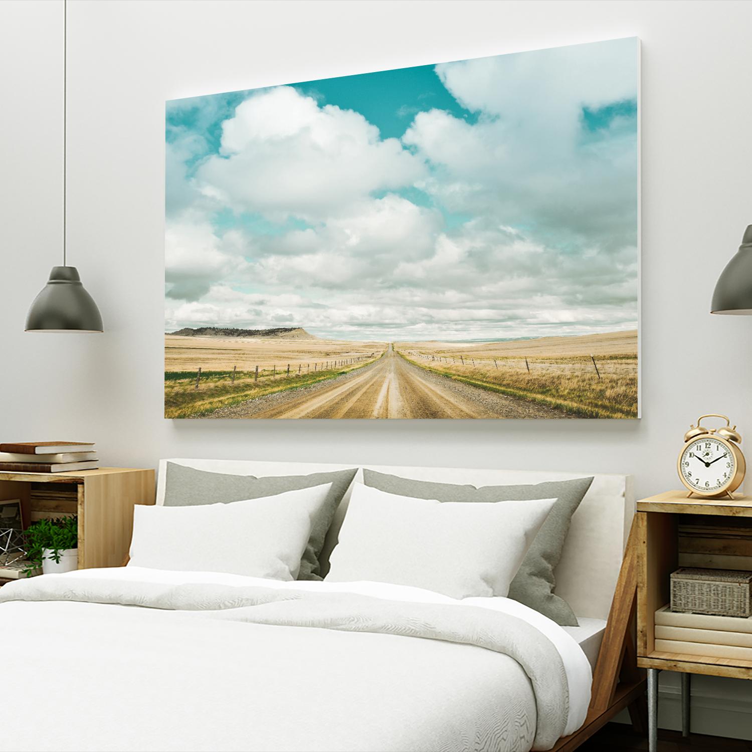 Dirt Road Travels by Annie Bailey Art on GIANT ART - white,blue landscapes, photography