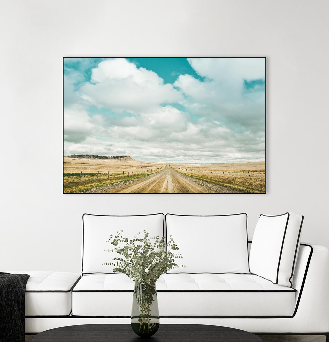 Dirt Road Travels by Annie Bailey Art on GIANT ART - white,blue landscapes, photography
