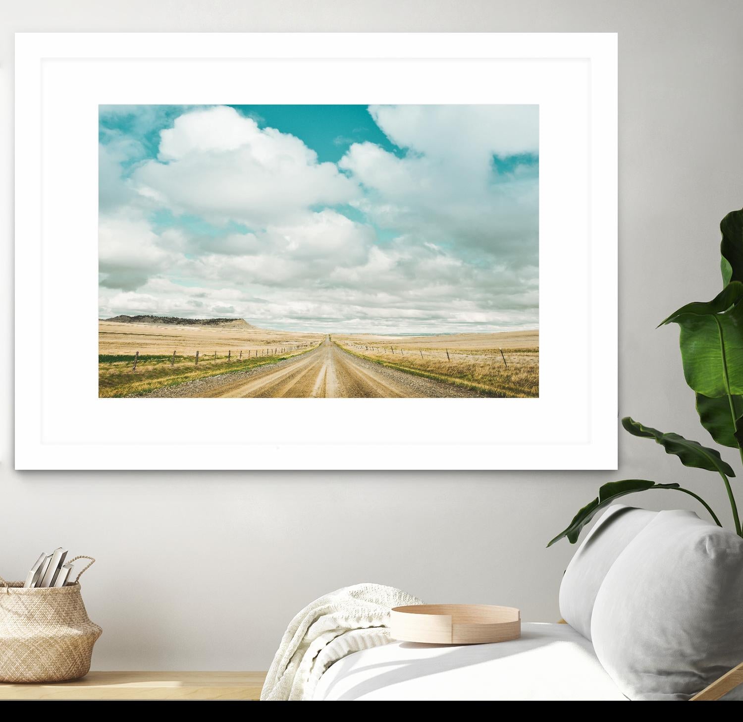 Dirt Road Travels by Annie Bailey Art on GIANT ART - white,blue landscapes, photography