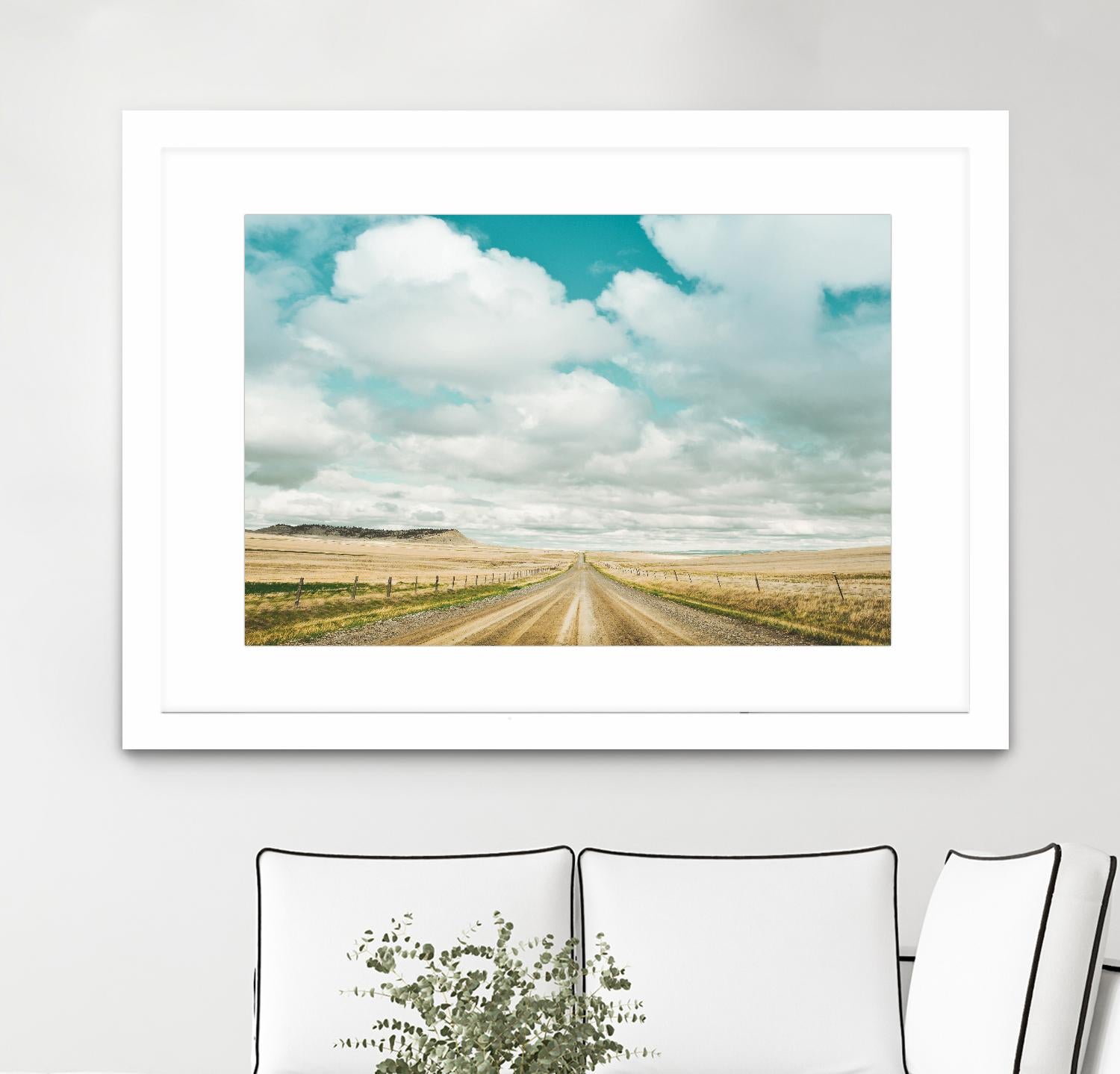 Dirt Road Travels by Annie Bailey Art on GIANT ART - white,blue landscapes, photography