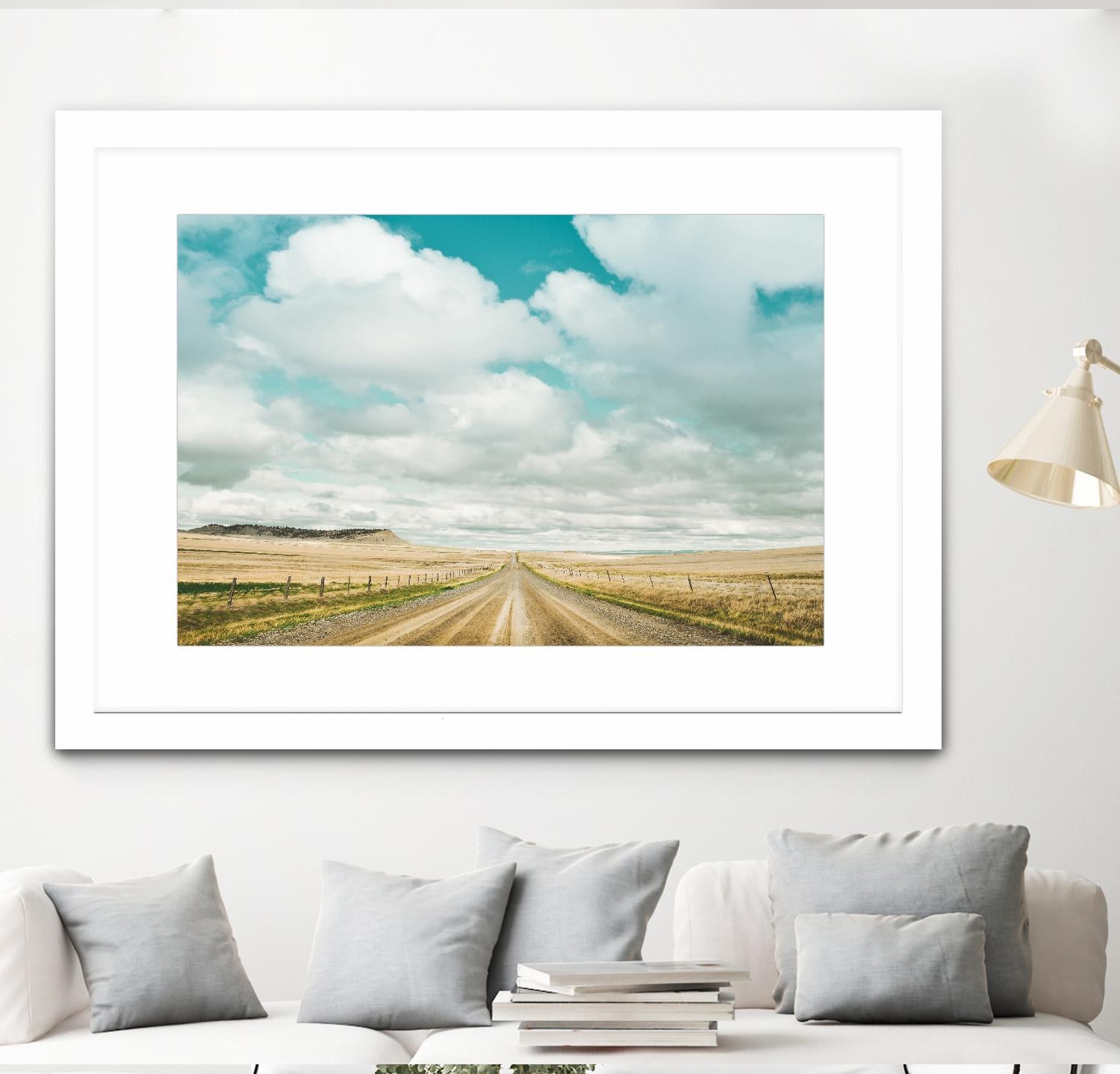Dirt Road Travels by Annie Bailey Art on GIANT ART - white,blue landscapes, photography