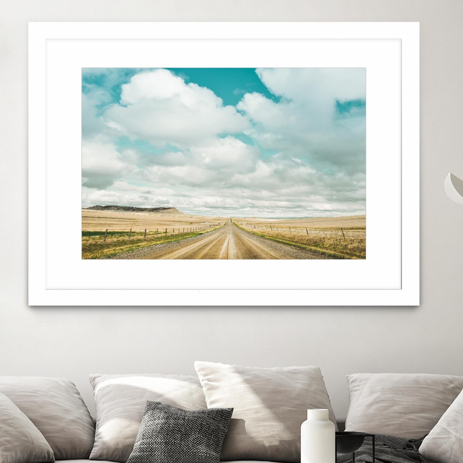 Dirt Road Travels by Annie Bailey Art on GIANT ART - white,blue landscapes, photography
