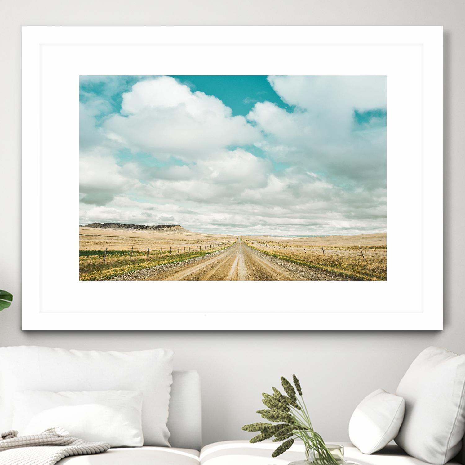 Dirt Road Travels by Annie Bailey Art on GIANT ART - white,blue landscapes, photography