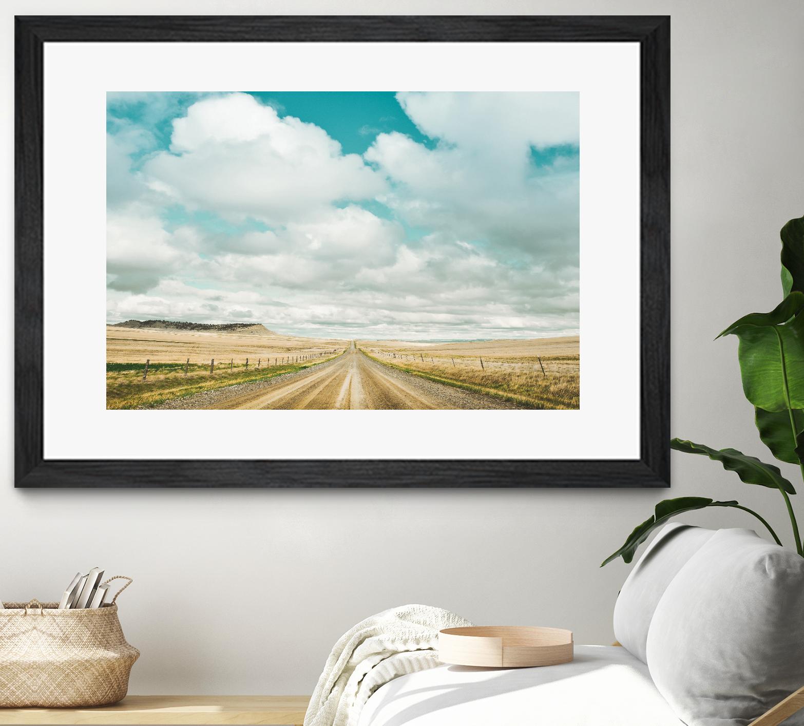 Dirt Road Travels by Annie Bailey Art on GIANT ART - white,blue landscapes, photography