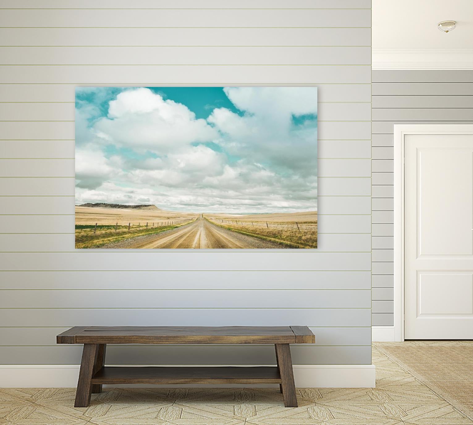 Dirt Road Travels by Annie Bailey Art on GIANT ART - white,blue landscapes, photography